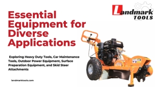 Essential equipmets for diverse applications