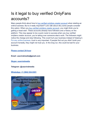 Is it legal to buy verified OnlyFans accounts_