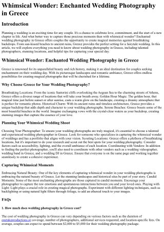 Whimsical Wonder Enchanted Wedding Photography in Greece