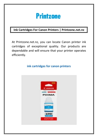 Ink Cartridges For Canon Printers | Printzone.net.nz