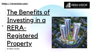 The Benefits of Investing in a RERA-Registered Property