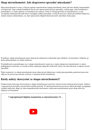 Zakup nieruchomości: Jak szybko sprzedać nieruchomość?