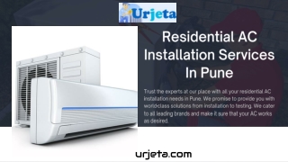 Residential AC Installation Services In Pune