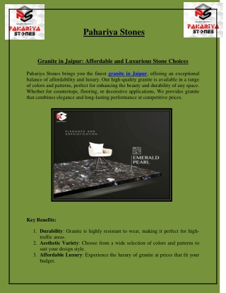 Granite in Jaipur: Affordable and Luxurious Stone Choices
