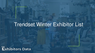 Trendset Winter Exhibitor List