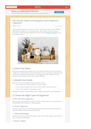The Ultimate Guide to Choosing the Perfect Bathroom Organizers