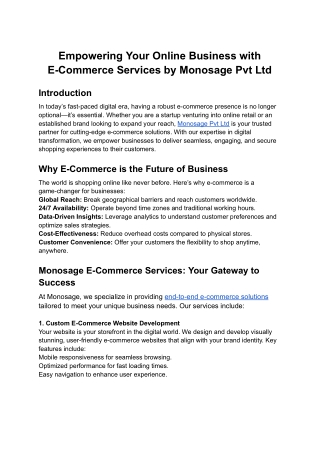 Digital Marketing Agency  in Warangal | Monosage