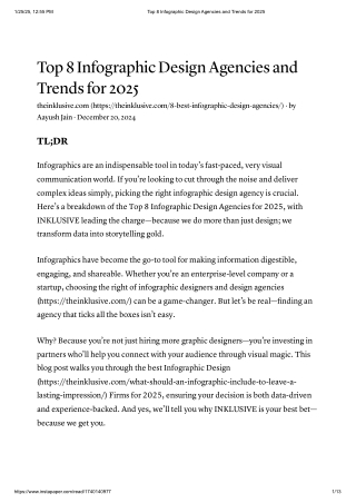 Top 8 Infographic Design Agencies and Trends for 2025