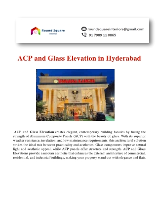 ACP & Glass Elevation Services Hyderabad | Round Square Interior