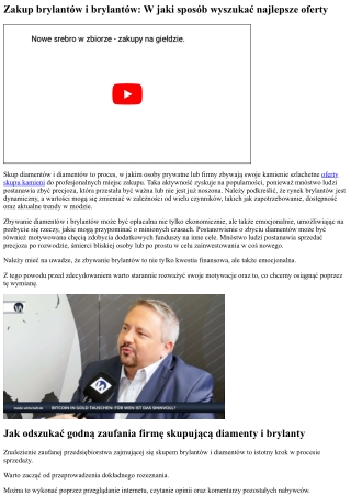 Nabywanie brylantów i diamentów: Jak znaleźć najlepsze propozycje