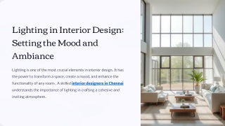 Lighting in Interior Design_ Setting the Mood and Ambiance