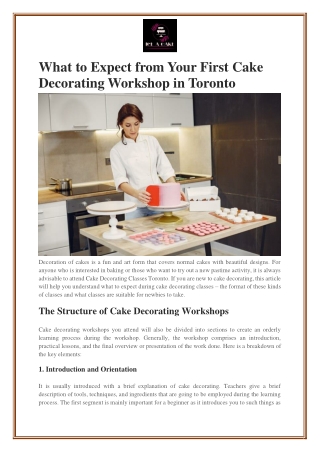 What to Expect from Your First Cake Decorating Workshop in Toronto