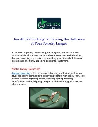 Jewelry Retouching