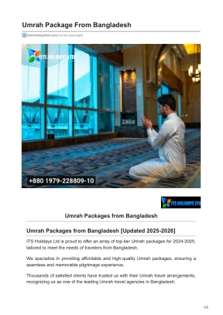 Umrah Package From Bangladesh