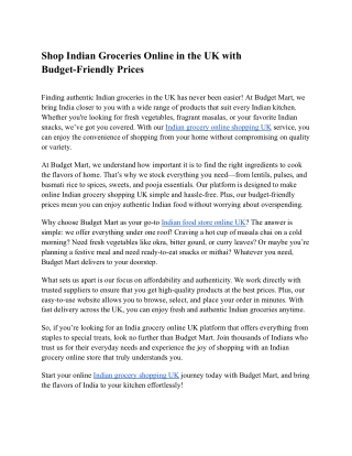 Authentic Indian Groceries Delivered Fresh to Your Doorstep