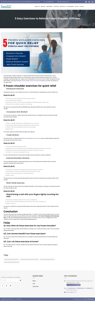 5 Frozen Shoulder Exercises for Quick Relief: Stretch Away The Stiffness