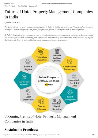 ProMiller: Leading Hotel Management Consultants in Delhi