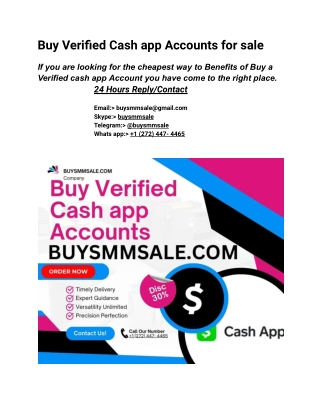 Top Platform to Buy Verified Cash App Accounts Next Year