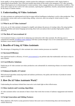 AI Video Assistants: A Game Changer for Content Creation