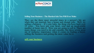 Sell Your Business - Expert guidance and support