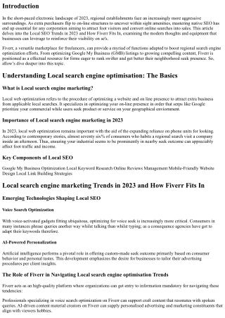 Local SEO Trends in 2023 and How Fiverr Fits In