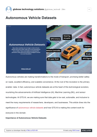 Autonomous vehicles are making transformations to the mode of transport