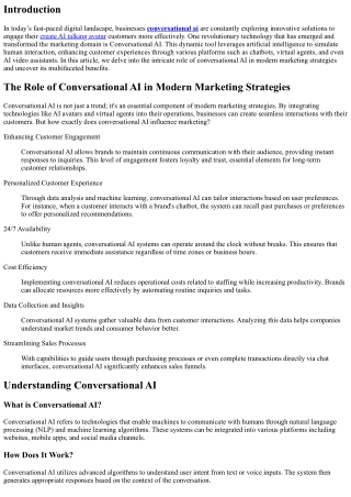 The Role of Conversational AI in Modern Marketing Strategies