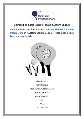 Vibrant Full Color Paddle Fans in Custom Shapes