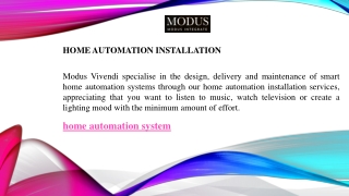 Home Automation System - Seamless Integration for Your Home