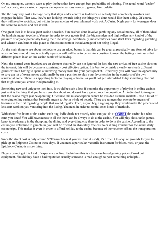 Fixed Odds Casino Games