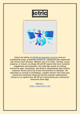 Professional AR/VR Development Services | Immersive Technology Solutions