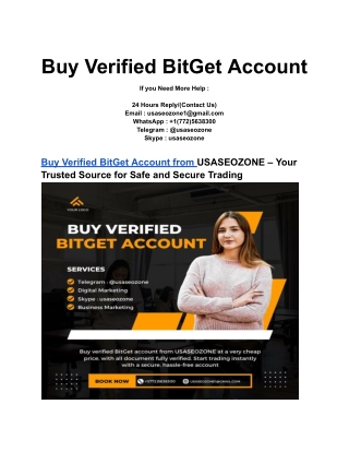 Buy Verified BitGet Account (2)