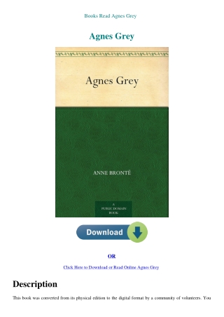 Books Read Agnes Grey