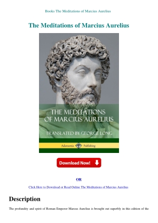 Books  The Meditations of Marcius Aurelius