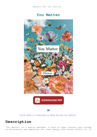 eBooks PDF You Matter
