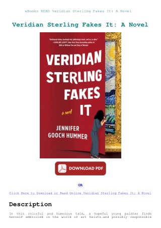 eBooks READ Veridian Sterling Fakes It A Novel