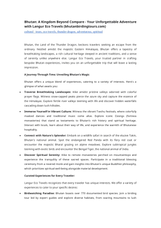 Conservation Efforts