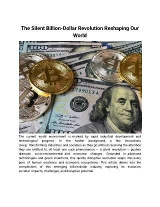 The Silent Billion-Dollar Revolution Reshaping Our World