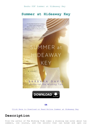 Books PDF Summer at Hideaway Key