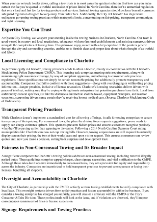 How Much Can a Towing Company Legally Charge in North Carolina?