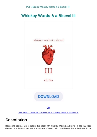 PDF eBooks Whiskey Words & a Shovel III
