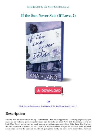 Books Read If the Sun Never Sets (If Love  2)