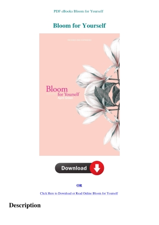 PDF eBooks Bloom for Yourself