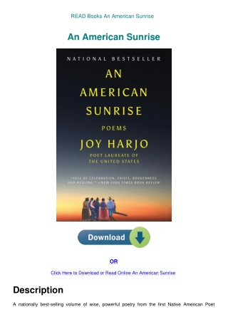 READ Books An American Sunrise