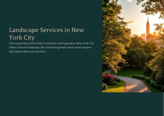Landscape Services in New York City