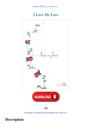 eBooks PDF I Love My Love