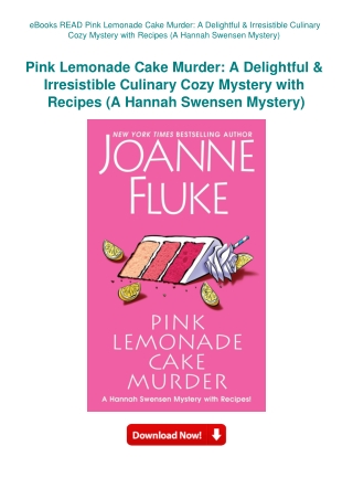 eBooks READ Pink Lemonade Cake Murder A Delightful & Irresistible Culinary Cozy Mystery with Recipes