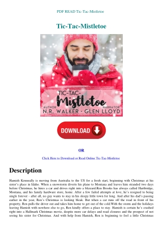 PDF READ Tic-Tac-Mistletoe