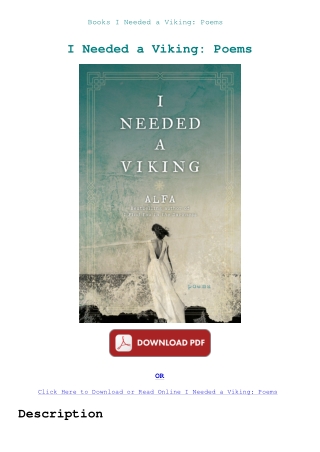 Books  I Needed a Viking Poems