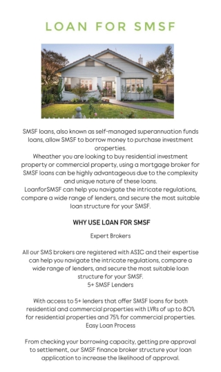 Loan For Smsf